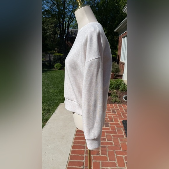 SPANX AIRESSENTIALS WOMEN’S OATMEAL HEATHER CREW NECK SWEATSHIRT Size S/P - Picture 5 of 10